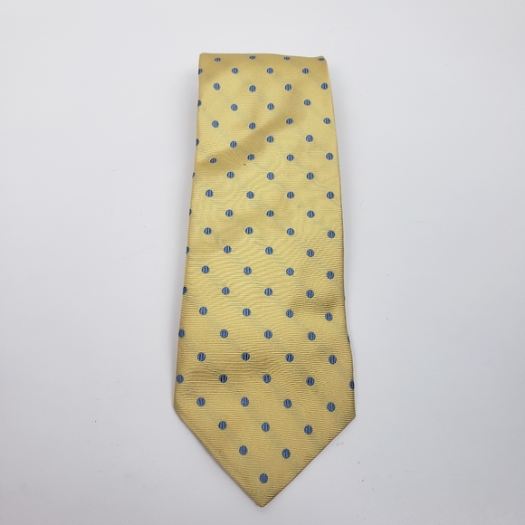 Brooks Brothers Pure Silk Yellow Polka-dot Tie - Picture 2 of 6